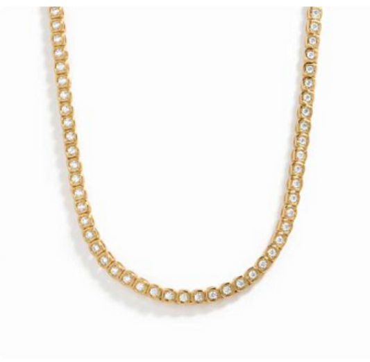 CHLOE TENNIS NECKLACE YG 16'