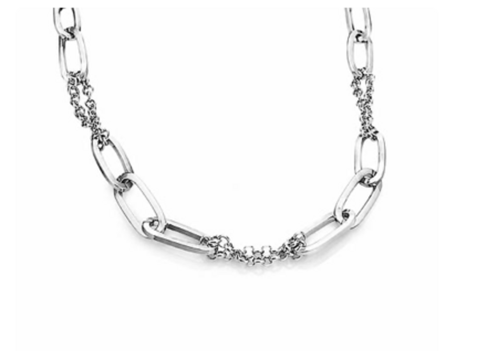 Paperclip Dainty Chain Necklace WG
