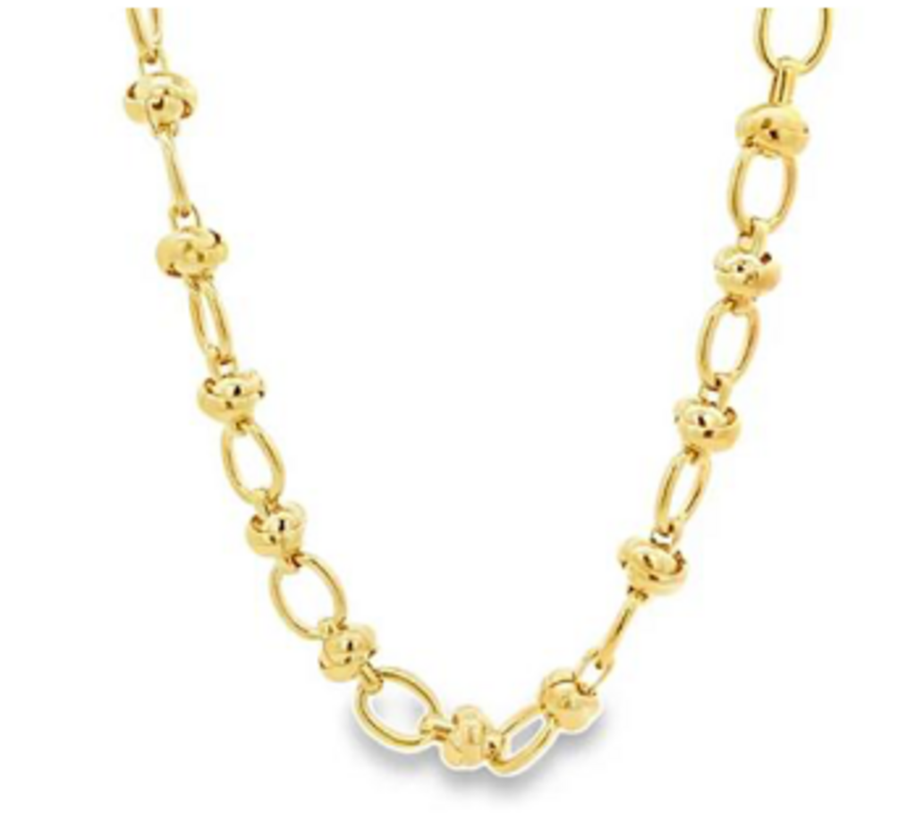 Oval Link Knotted Necklace YG
