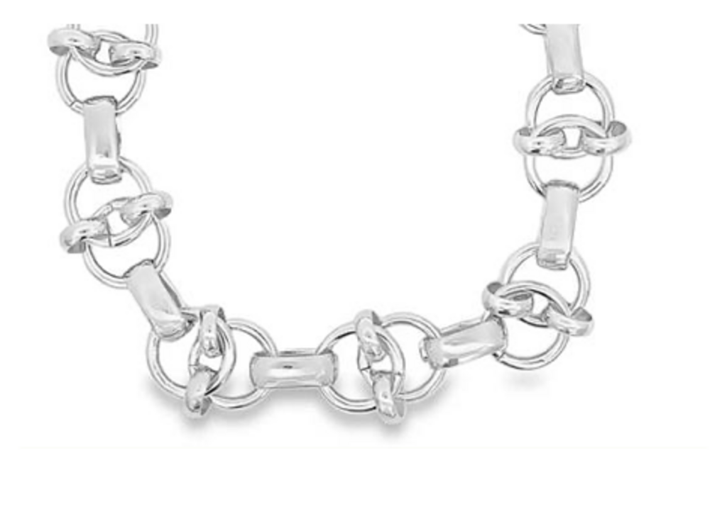 Intertwined Swirl Link Role Necklace WG