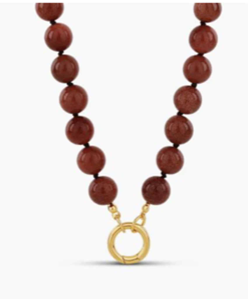 MOCHA PUSH CLASP NECKLACE YG