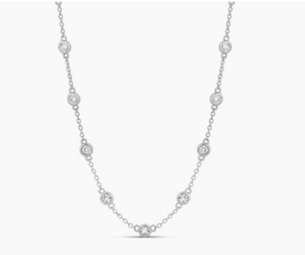 LONG DBY STRAND NECKLACE WG