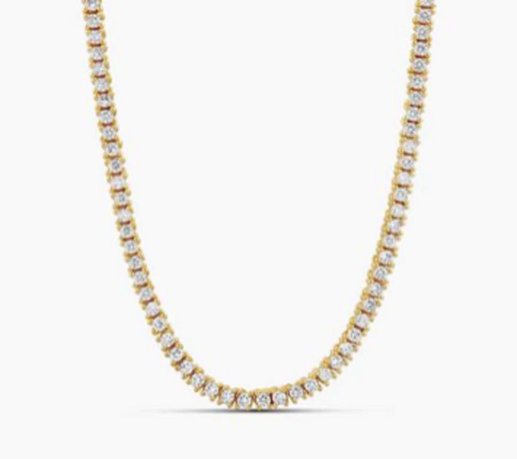 2mm THIN TENNIS NECKLACE YG
