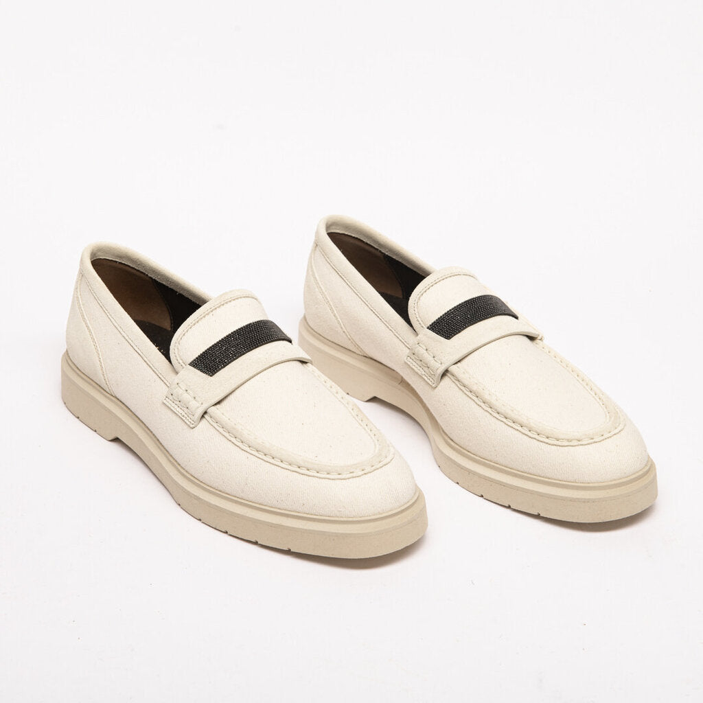 Brunello Cucinelli Cream Loafers