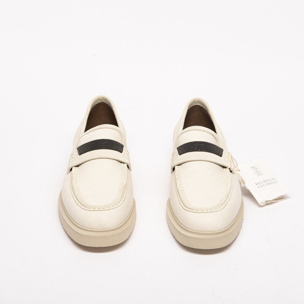 Brunello Cucinelli Cream Loafers