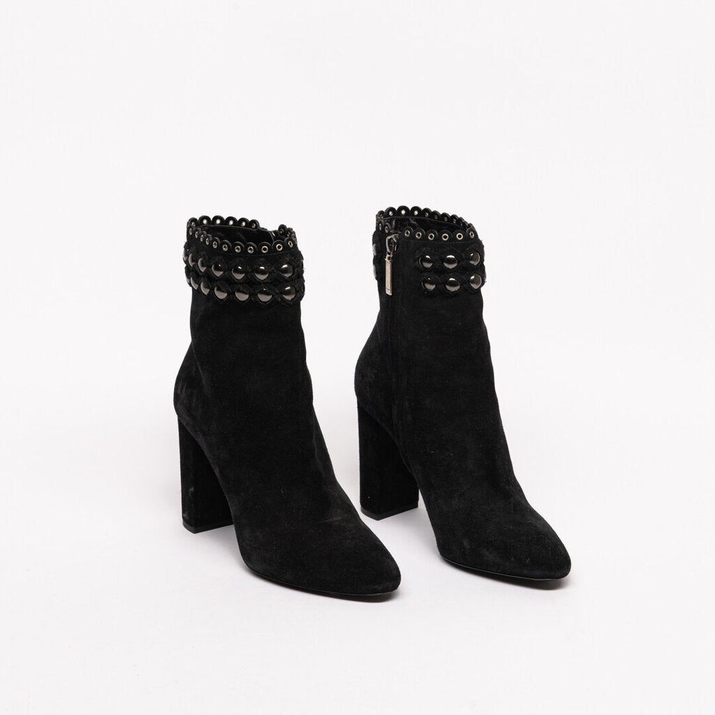 Saint Laurent Black Suede Booties