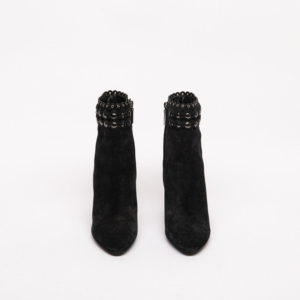 Saint Laurent Black Suede Booties