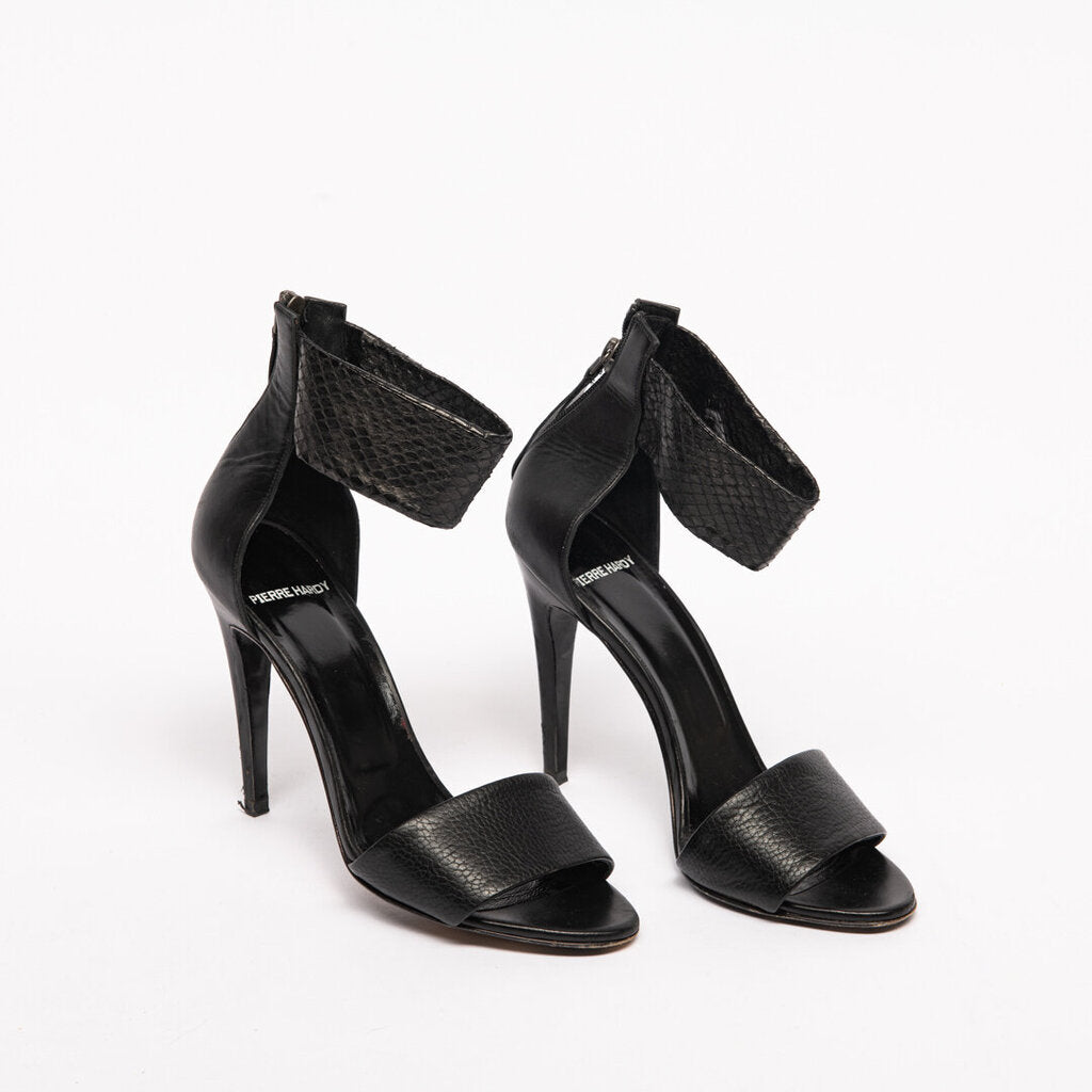 Pierre Hardy Black Leather Heel