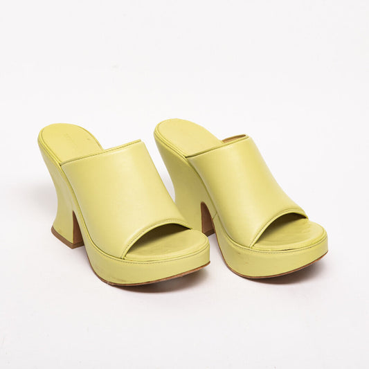 Bottega Veneta Yellow Leather Clog Mules