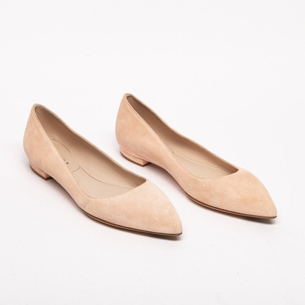 Escada Pink Suede Flats
