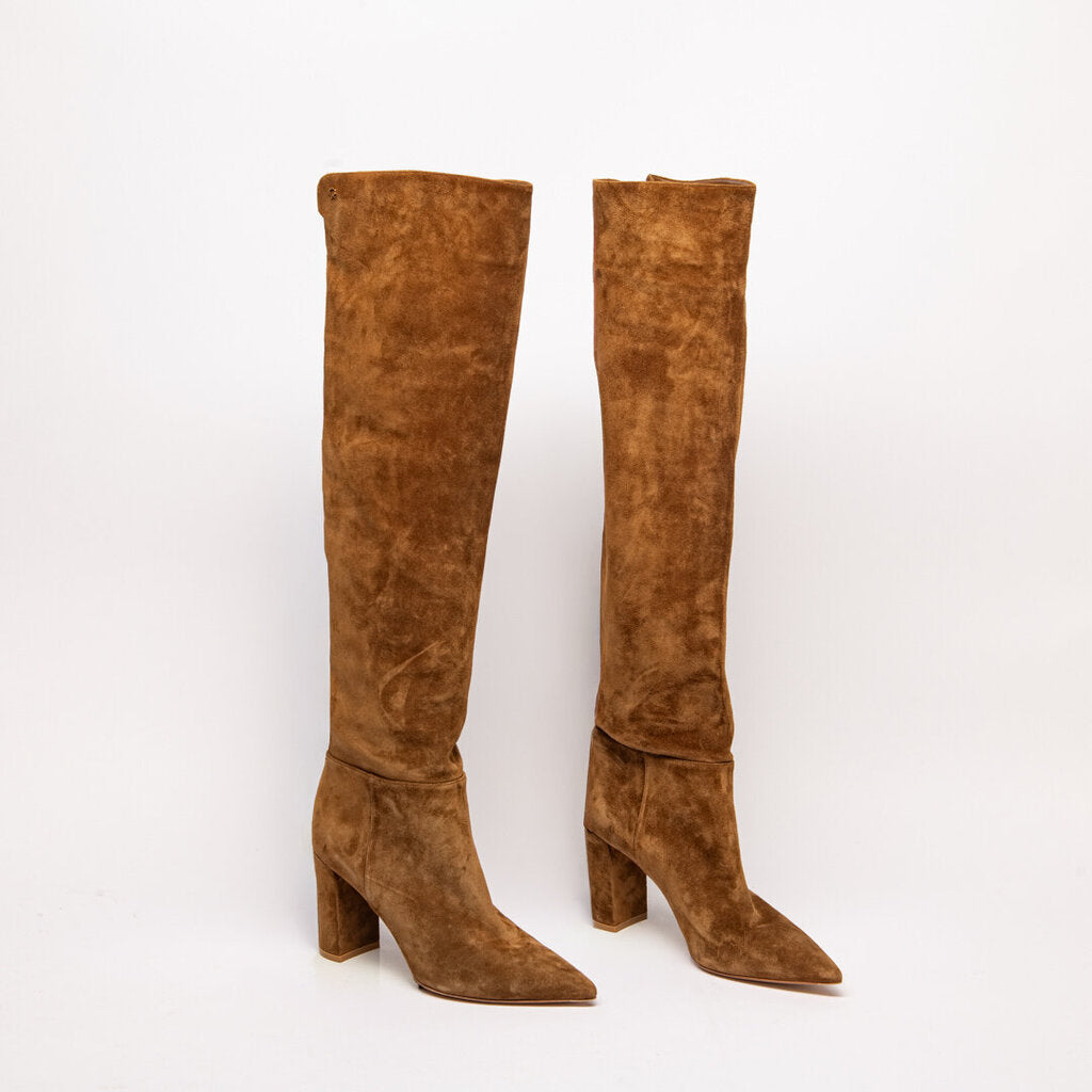 Gianvito Rossi Brown Suede Over-the-Knee Boots