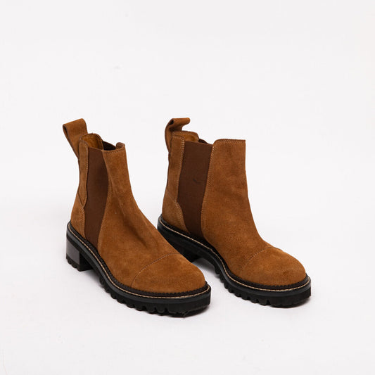 See By Chloe Brown Suede Ankle Boot