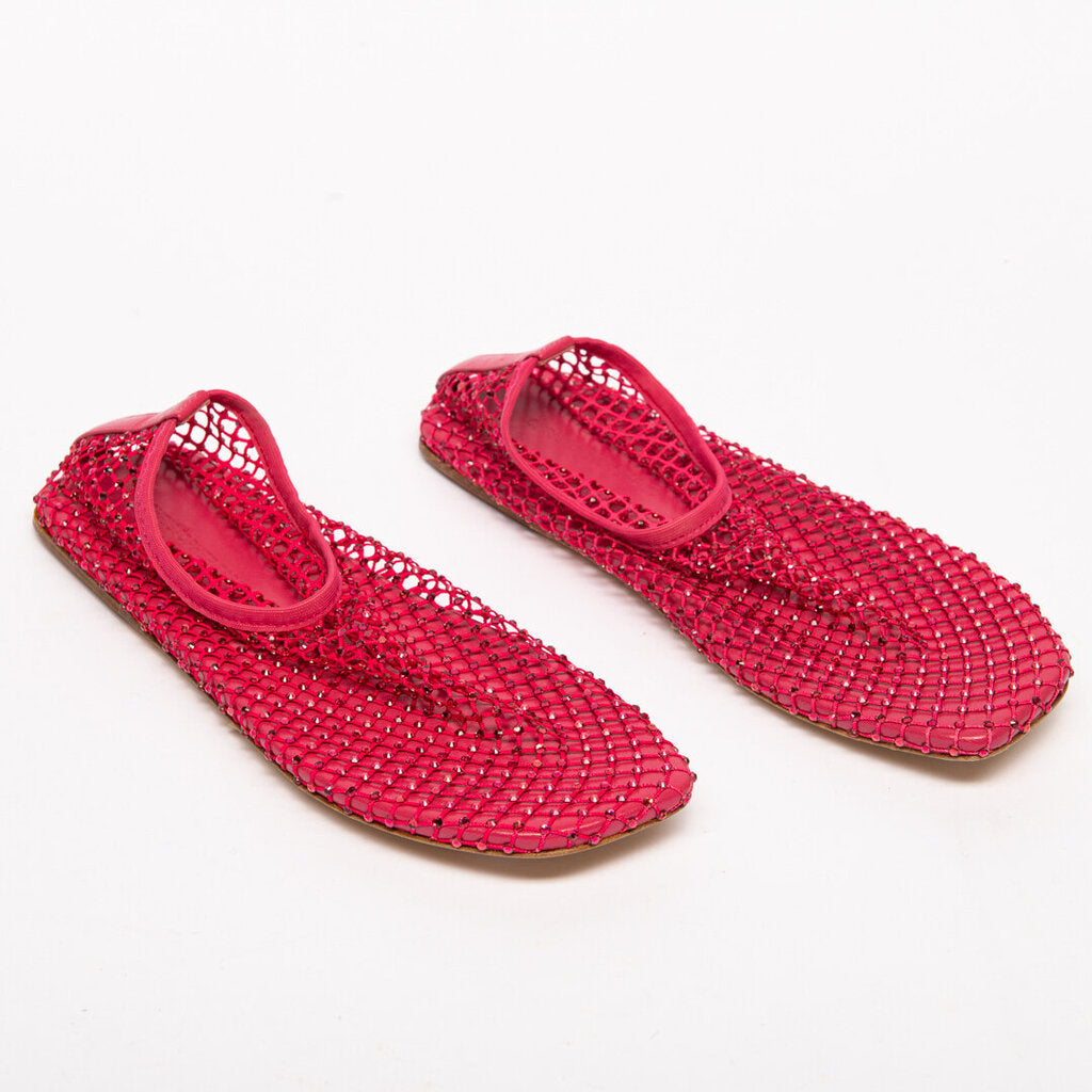 Christopher Esber Pink Mesh Ballerina Flats