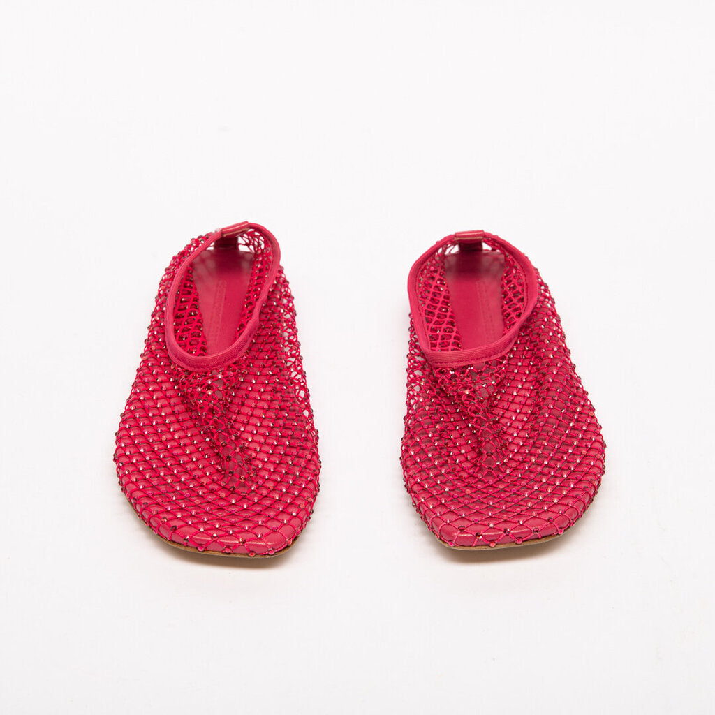 Christopher Esber Pink Mesh Ballerina Flats