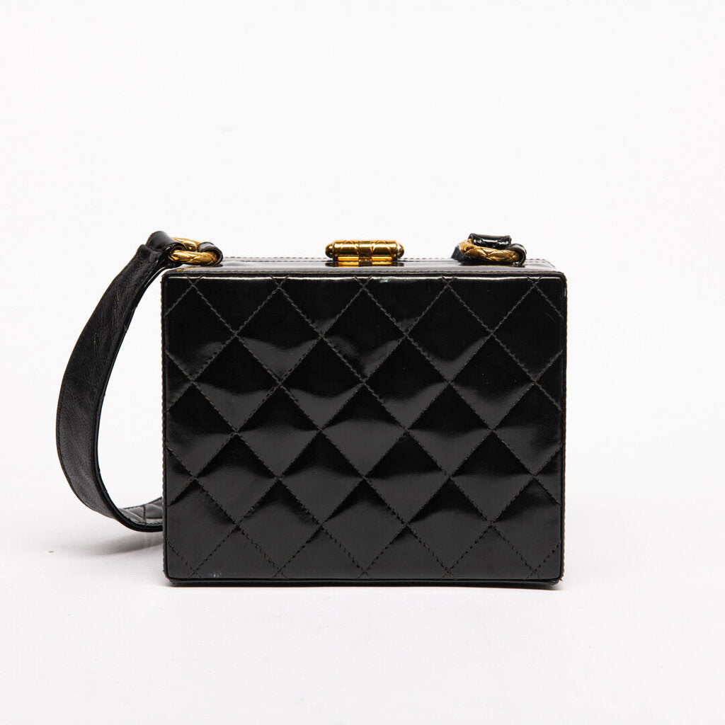 Chanel Black Patent Shoulder Bag