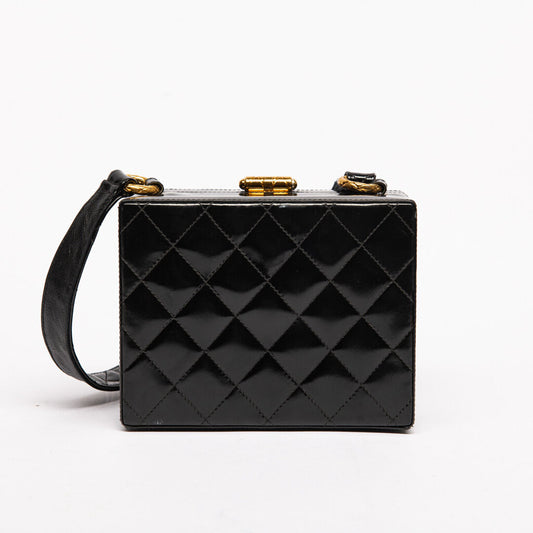 Chanel Black Patent Shoulder Bag