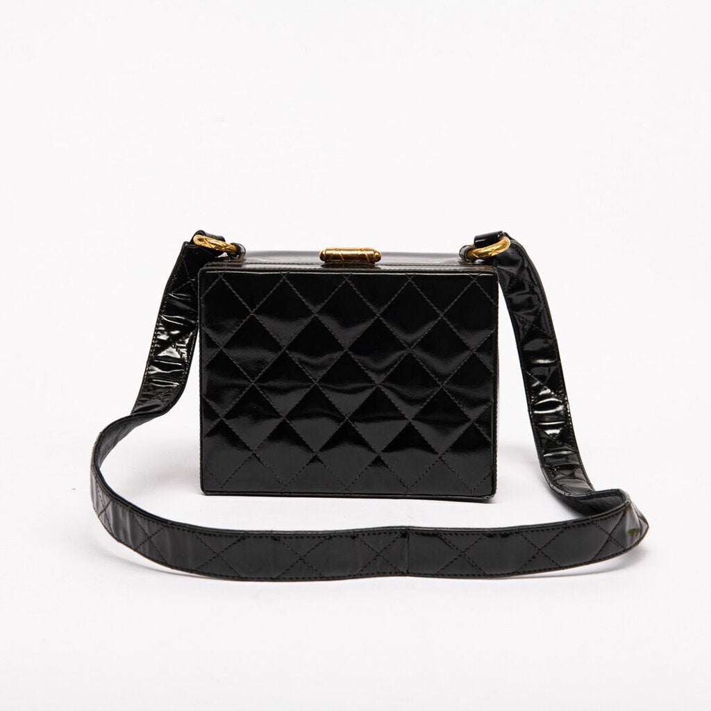 Chanel Black Patent Shoulder Bag