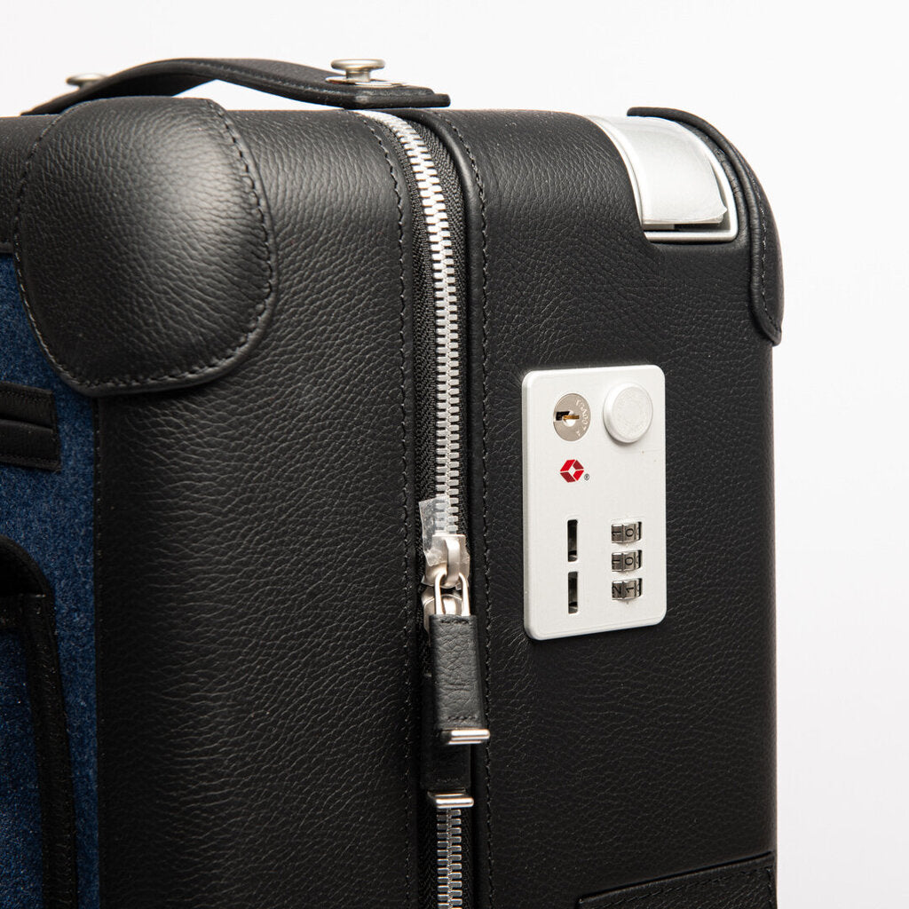 Hermes Denim Cargo Carry On Suitcase