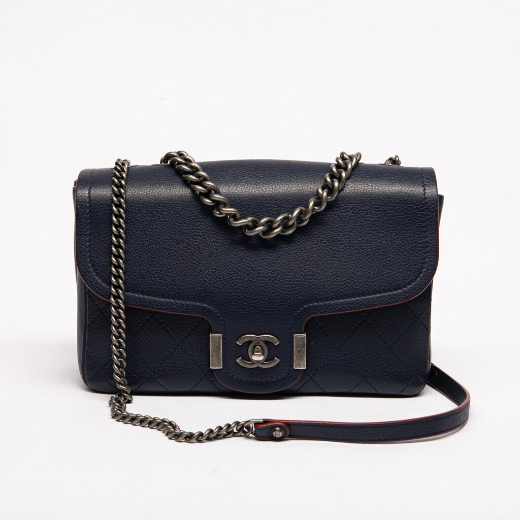 Chanel Navy Archi Chic Flap Handbag (2017)