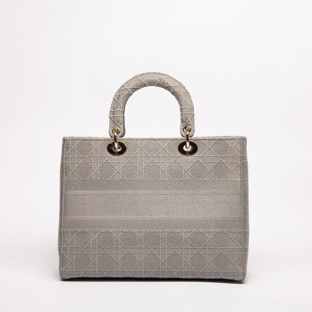 Dior Gray Canvas Lady Dior