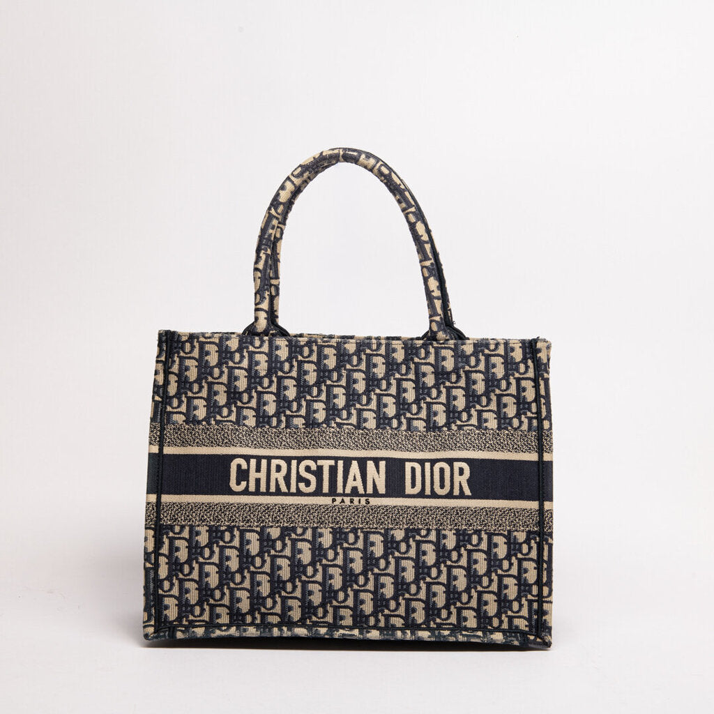 Dior Navy Trotter Medium Book Tote