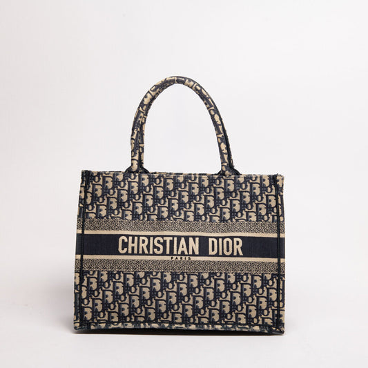 Dior Navy Trotter Medium Book Tote