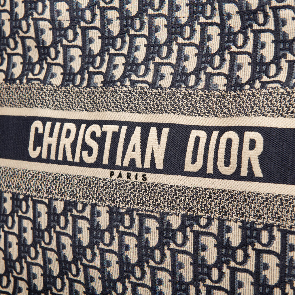 Dior Navy Trotter Medium Book Tote