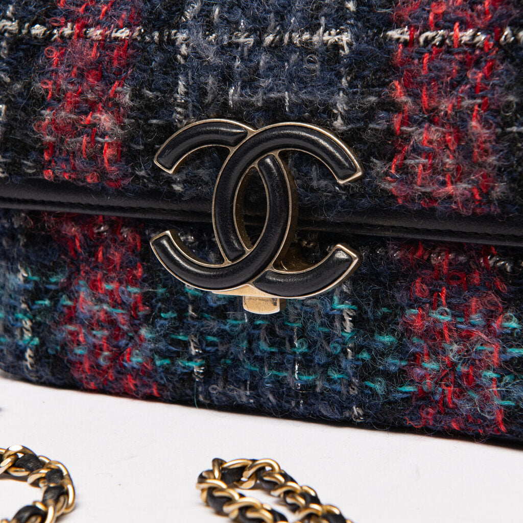 Chanel Tweed Matelasse 2Way Multicolor Flap
