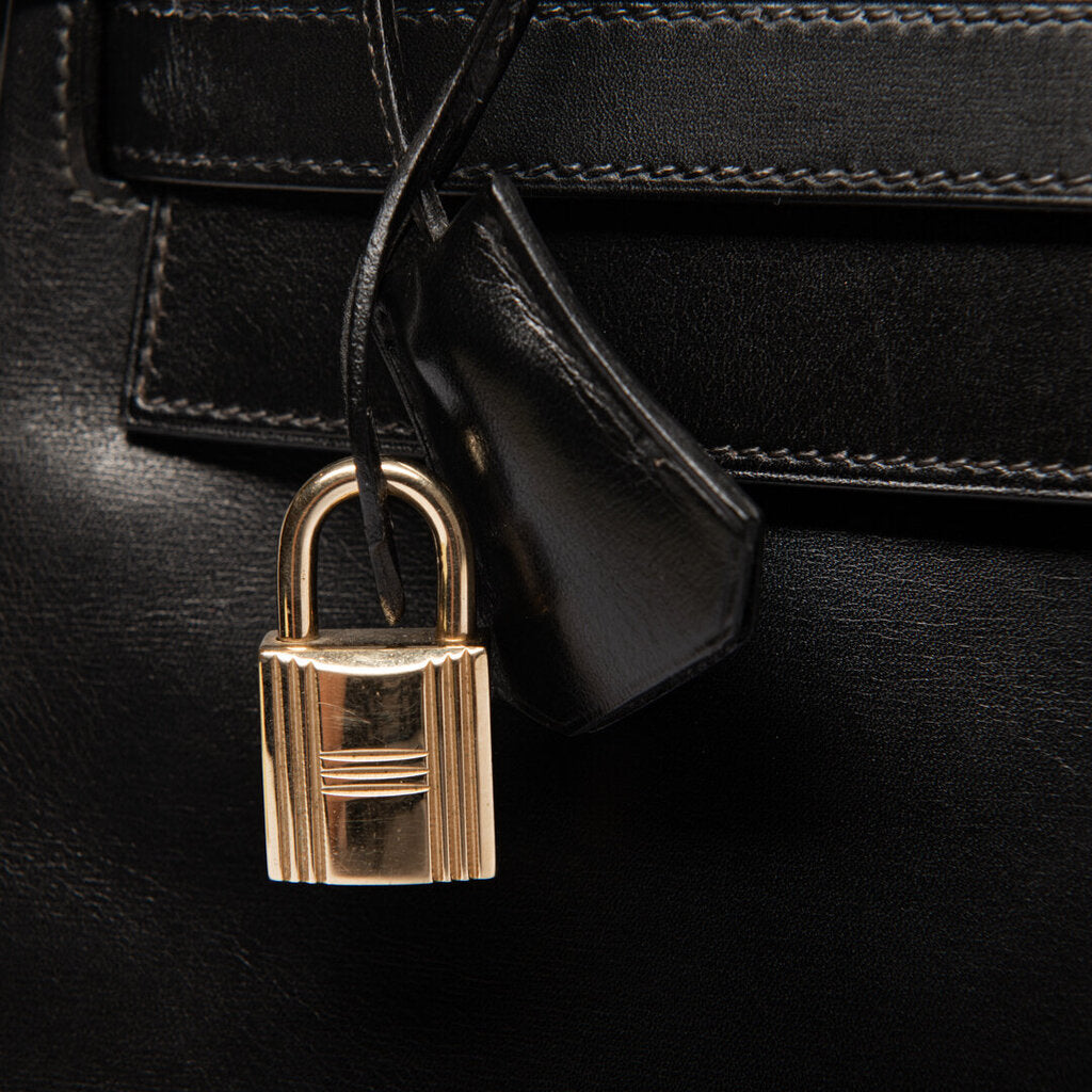 Hermes Black Boxcalf Retourne Kelly 32