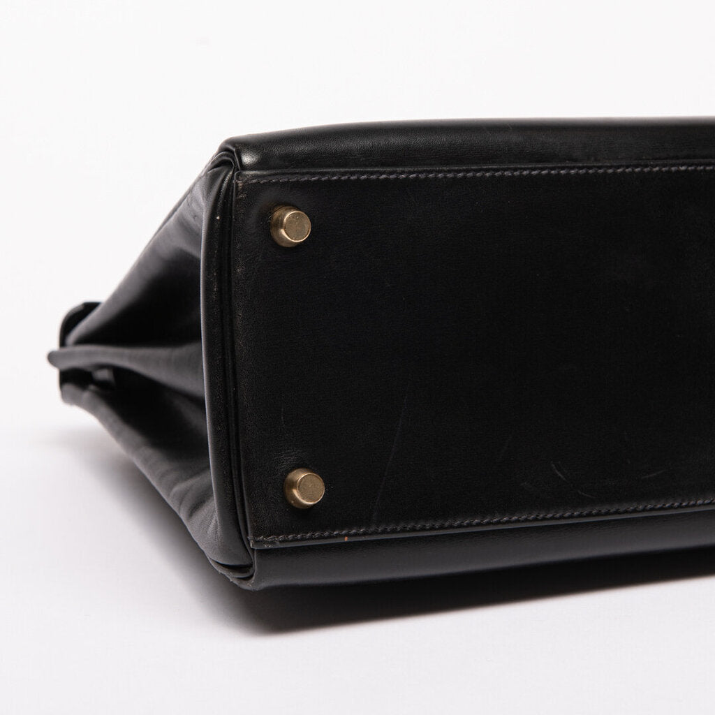 Hermes Black Boxcalf Retourne Kelly 32