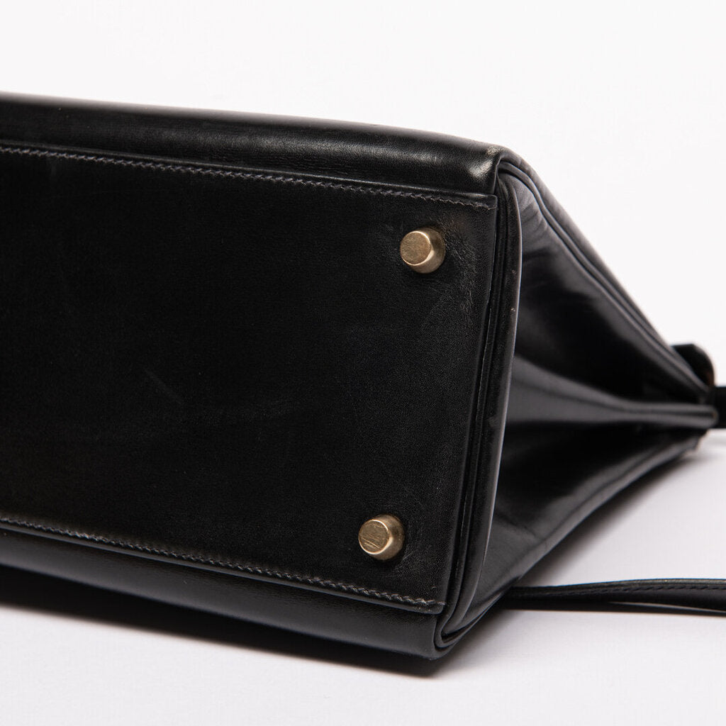 Hermes Black Boxcalf Retourne Kelly 32