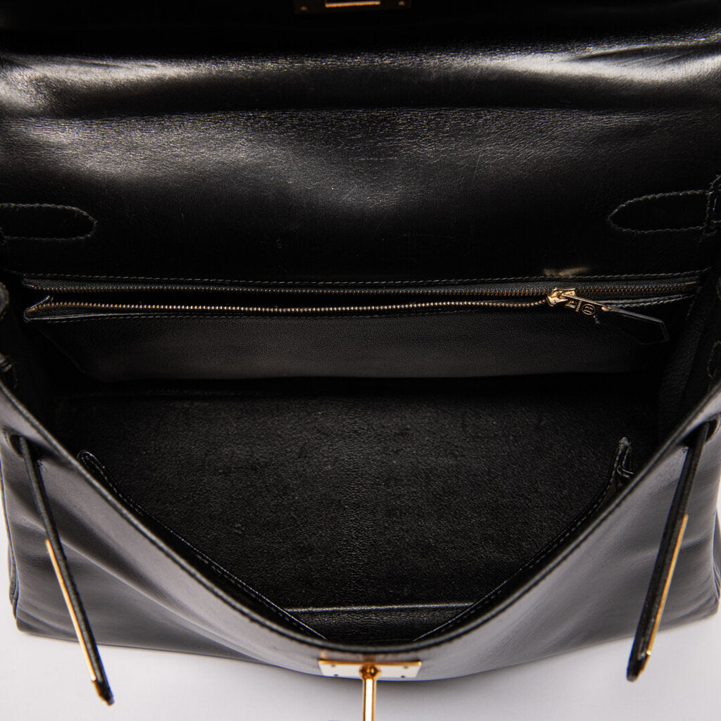 Hermes Black Boxcalf Retourne Kelly 32