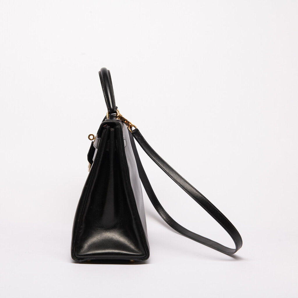 Hermes Black Boxcalf Retourne Kelly 32