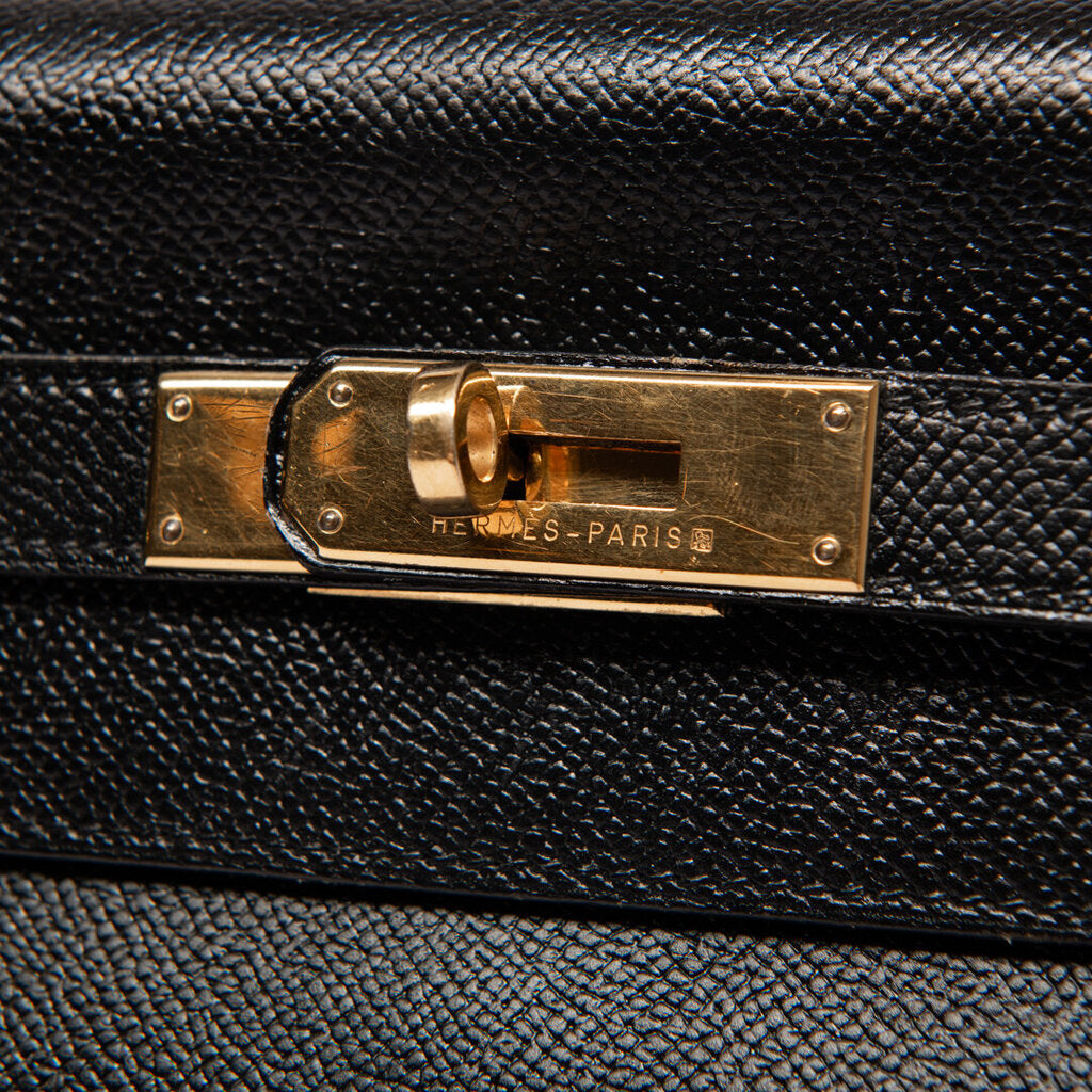 Hermes Black Epsom Kelly 32