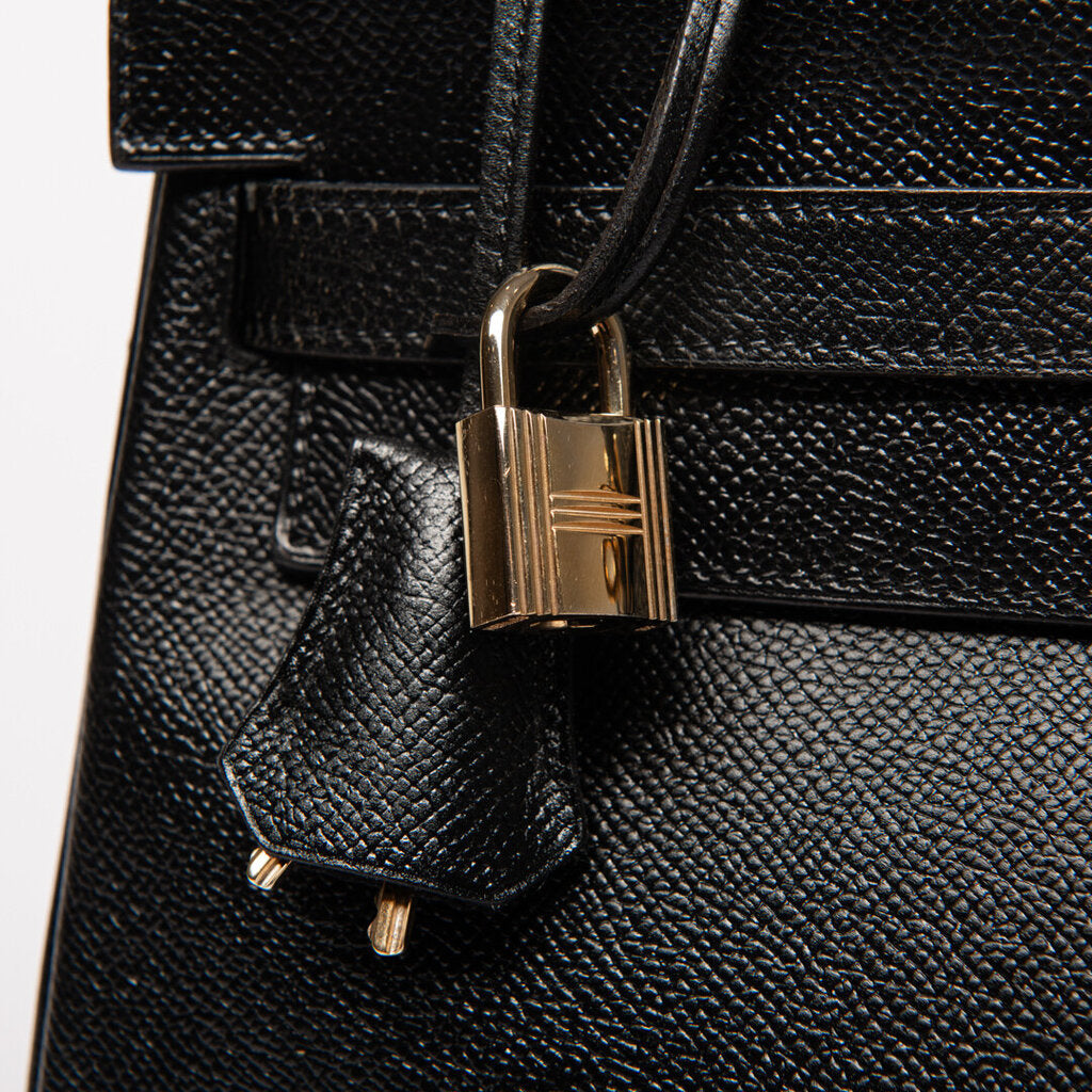Hermes Black Epsom Kelly 32
