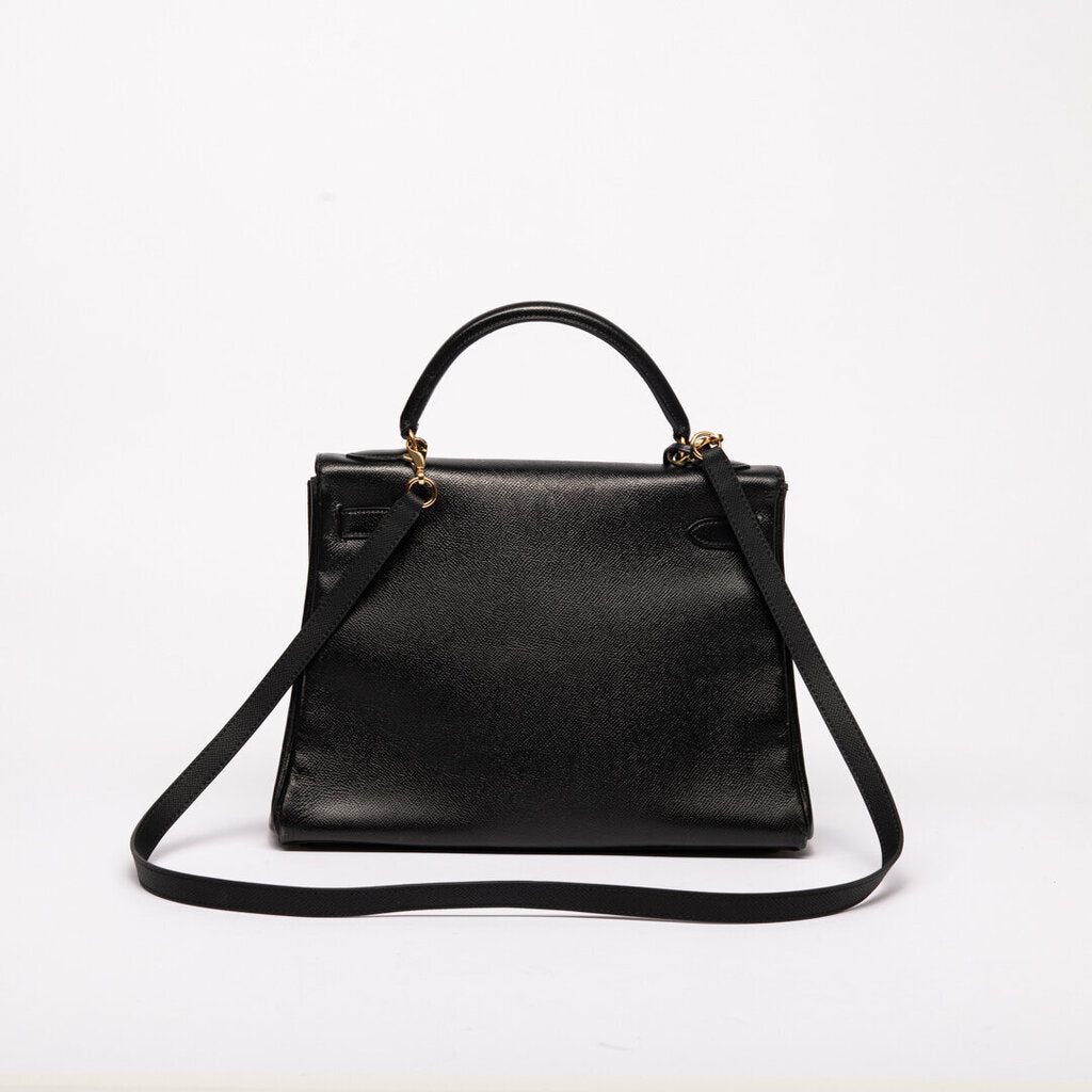 Hermes Black Epsom Kelly 32