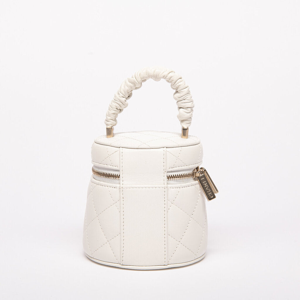 Chanel White Lambskin Gold Hardware Vanity Case