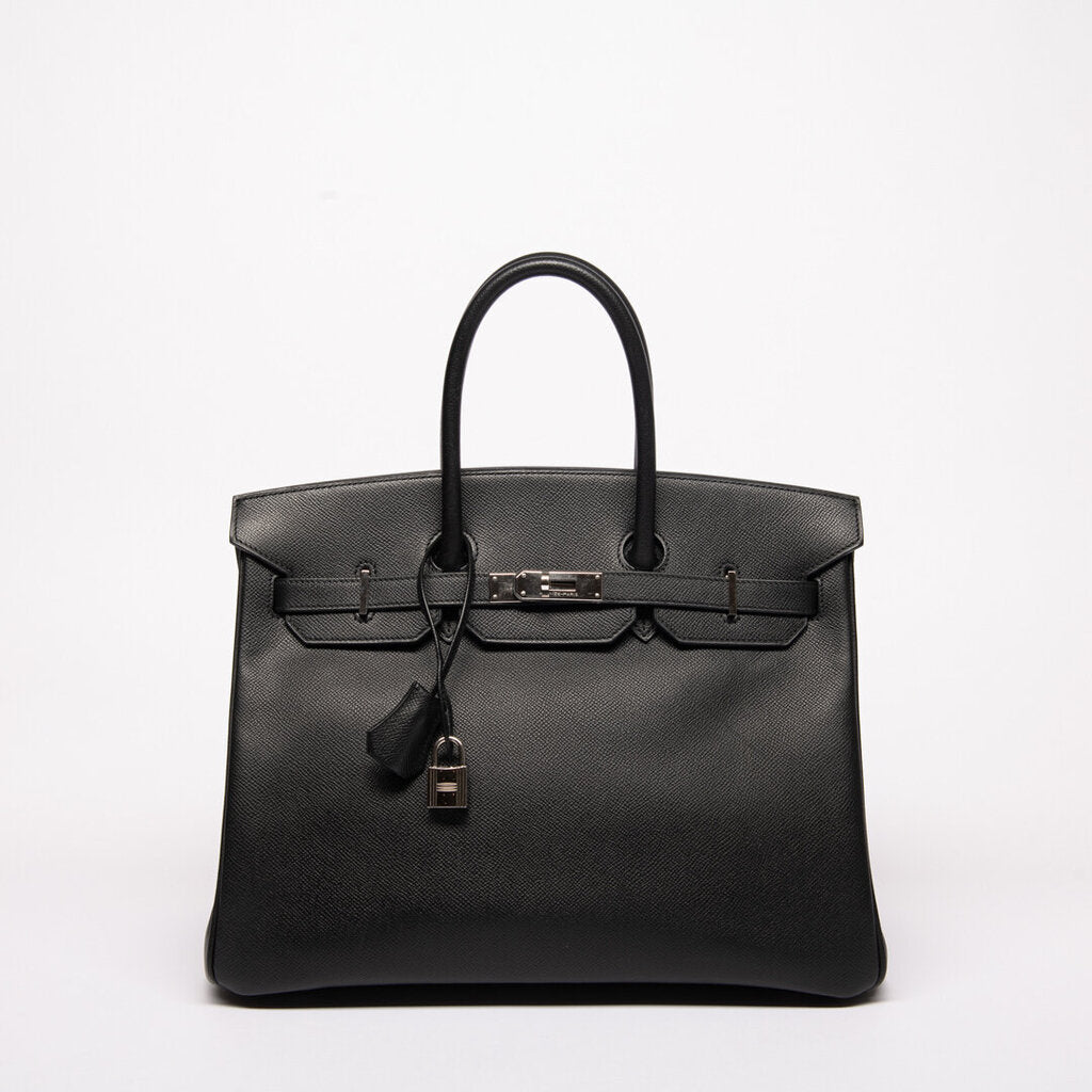 Hermes Black Epsom Palladium Hardware Birkin 35 (2010)