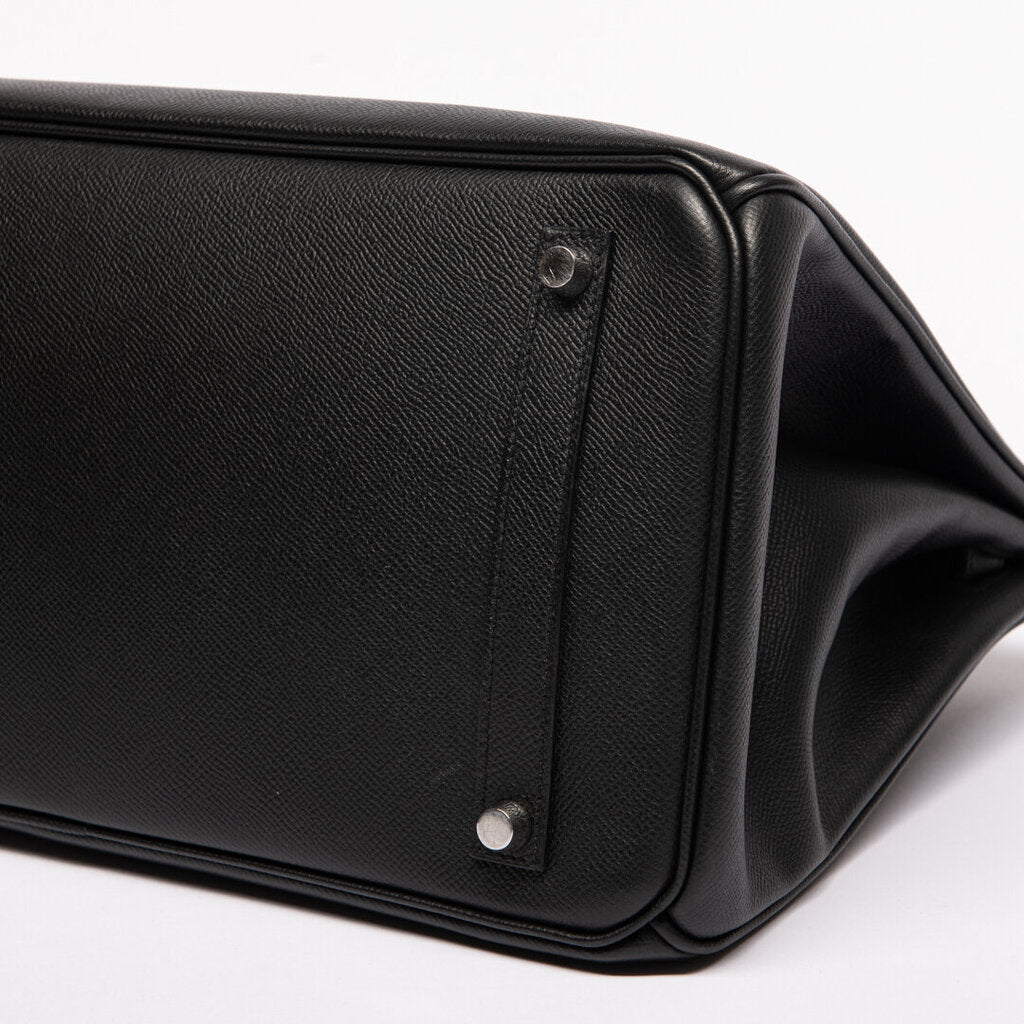 Hermes Black Epsom Palladium Hardware Birkin 35 (2010)