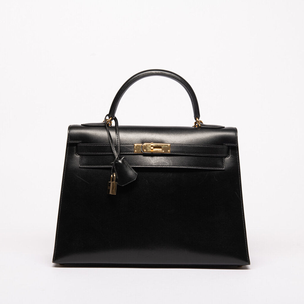 Hermes Black Box Calf Sellier Kelly 32 (1996)