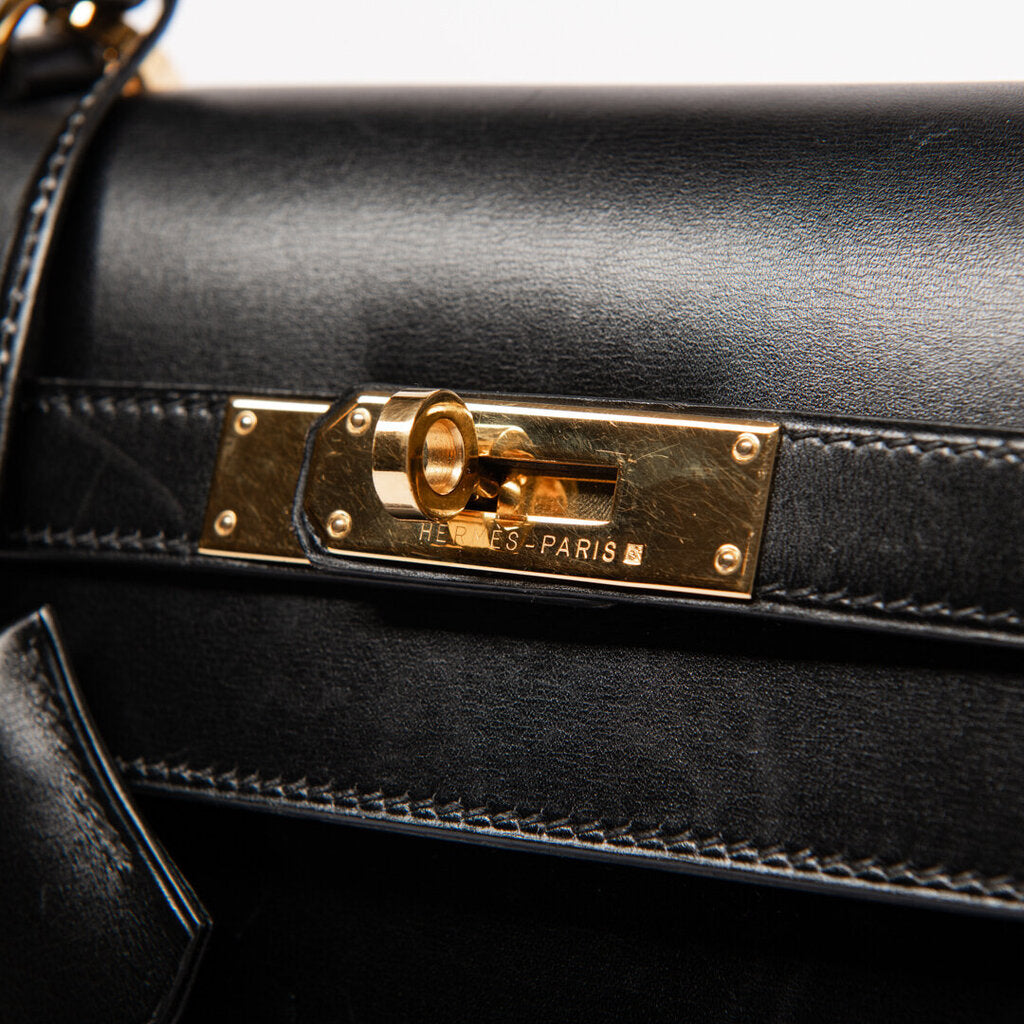 Hermes Black Box Calf Sellier Kelly 32 (1996)