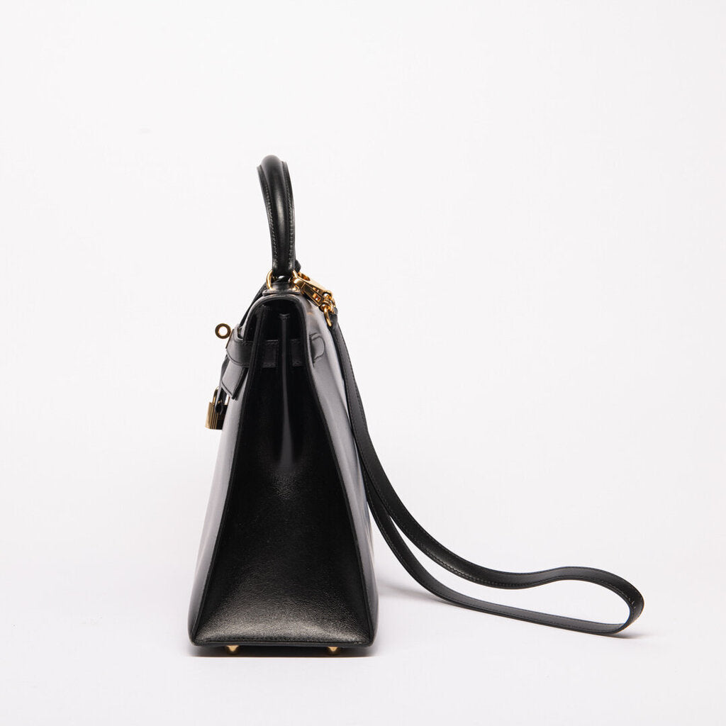 Hermes Black Box Calf Sellier Kelly 32 (1996)