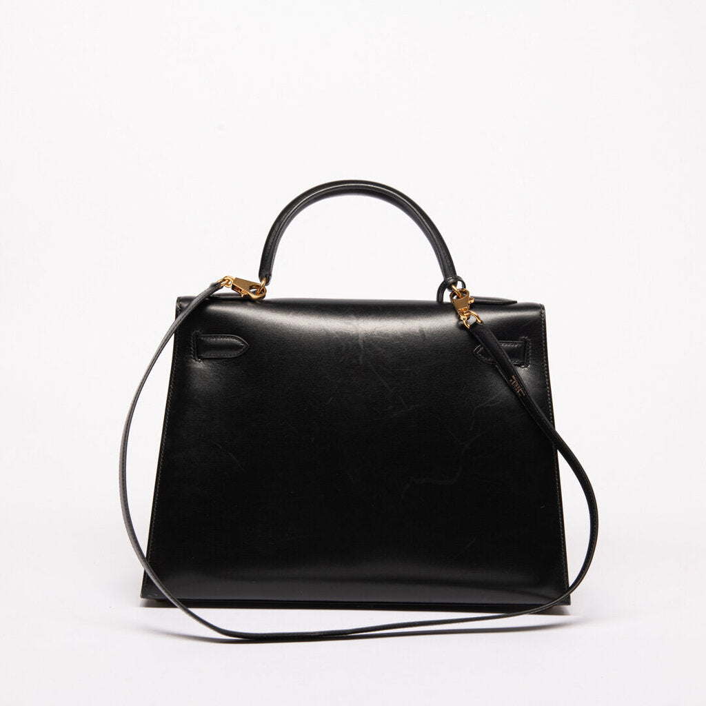 Hermes Black Box Calf Sellier Kelly 32 (1996)