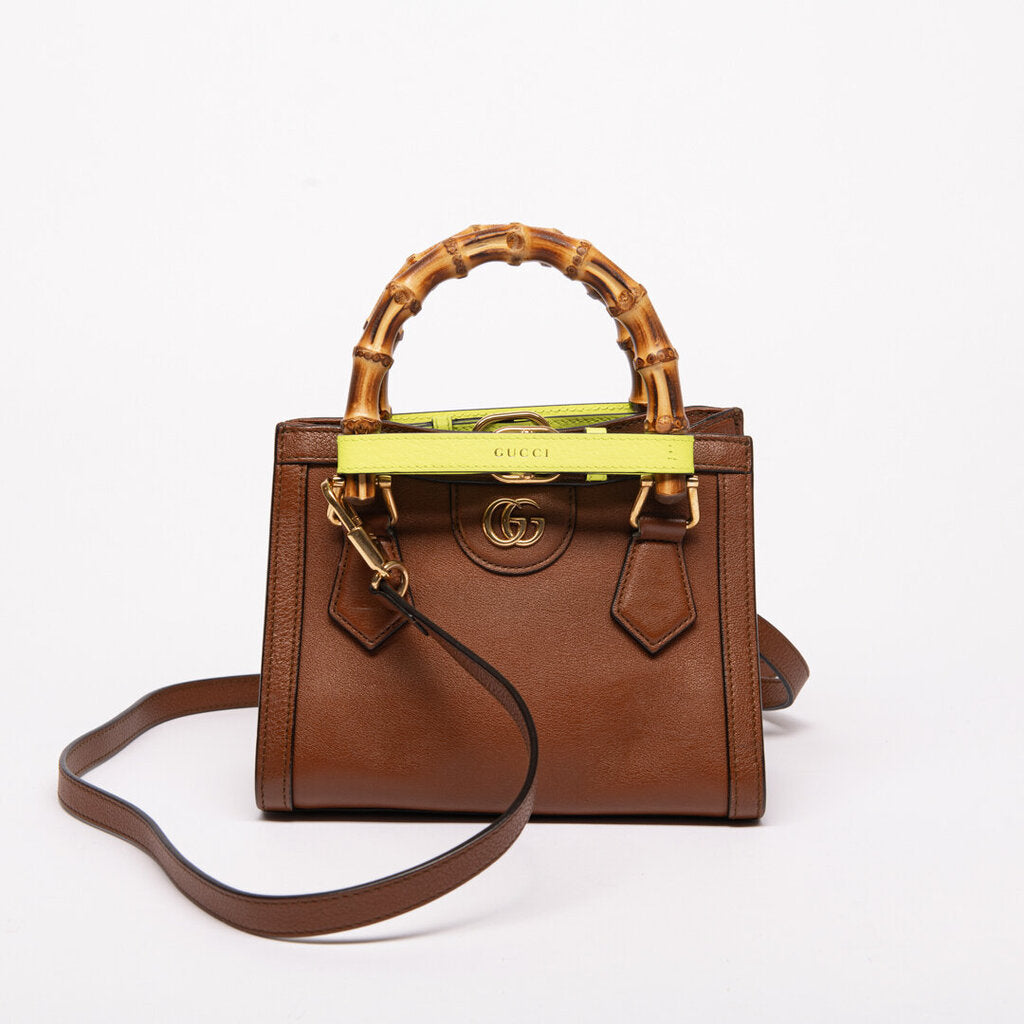Gucci Brown Mini Diana with Bamboo Handles