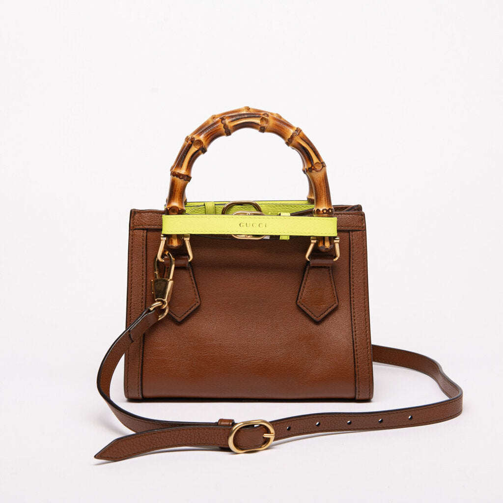 Gucci Brown Mini Diana with Bamboo Handles