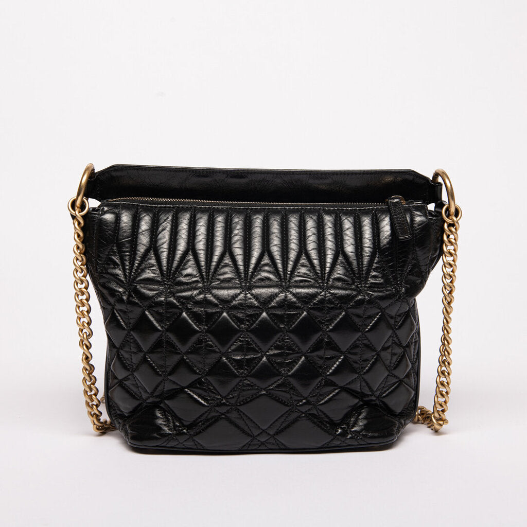 Chanel Black Quilted Calfskin State of the Art Hobo