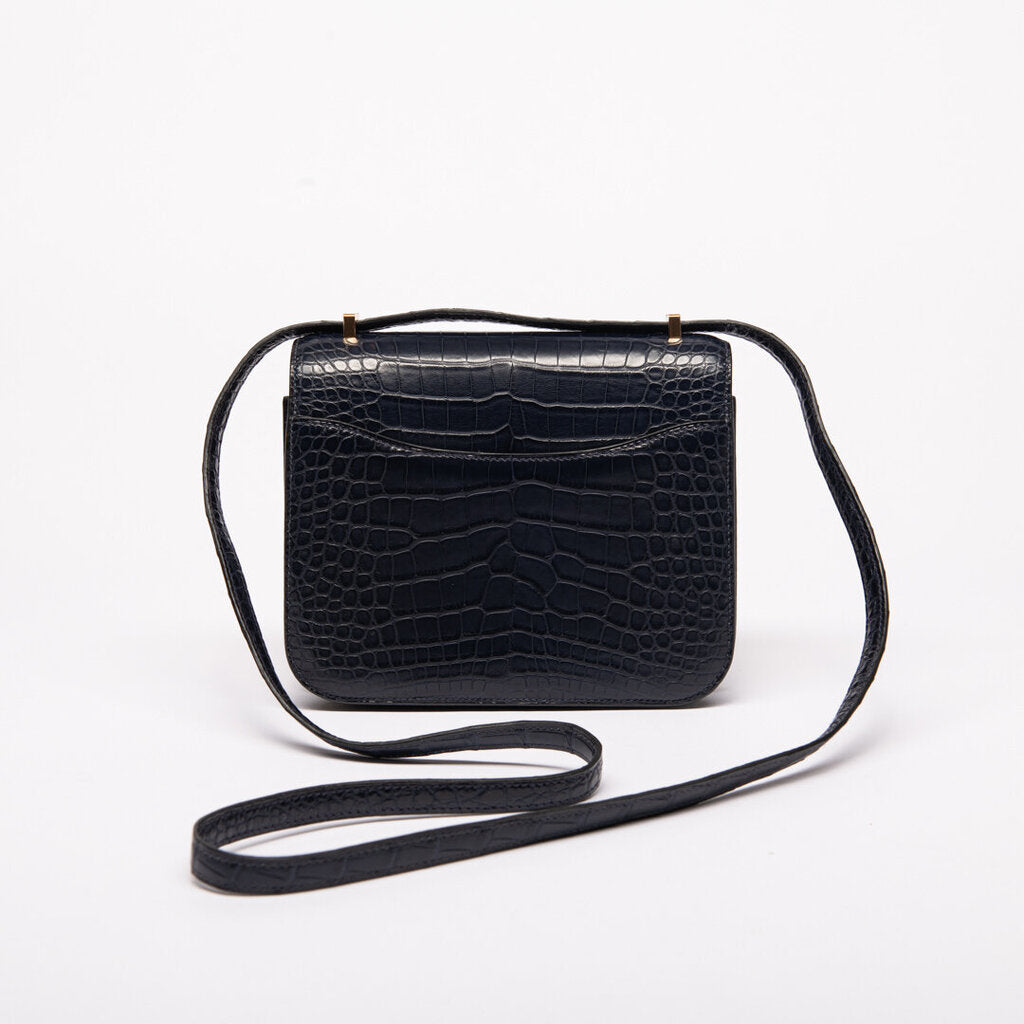 Hermes Bleu Indigo Alligator Constance III Mini 19 (2020)