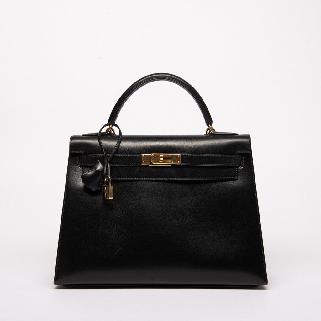 Hermes Black Box Calf Sellier Kelly 32 (1998)