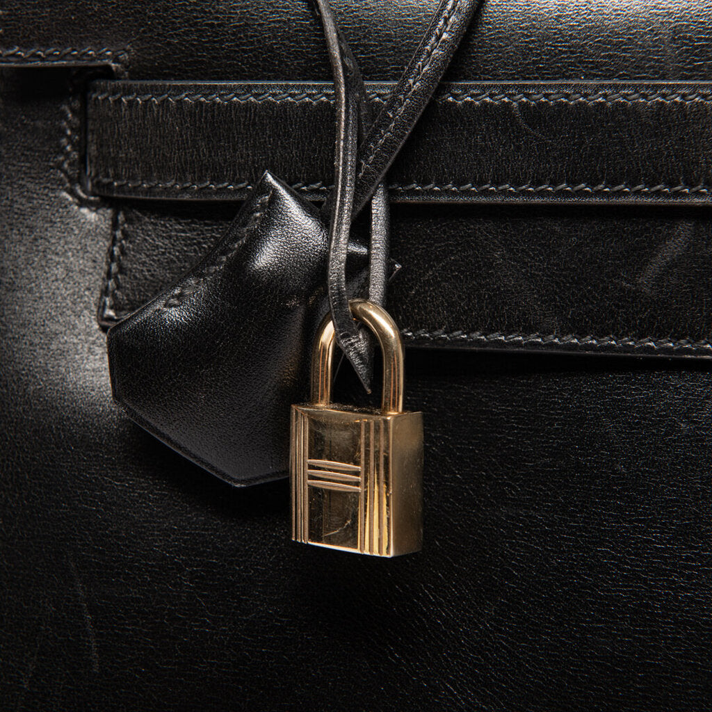 Hermes Black Box Calf Sellier Kelly 32 (1998)