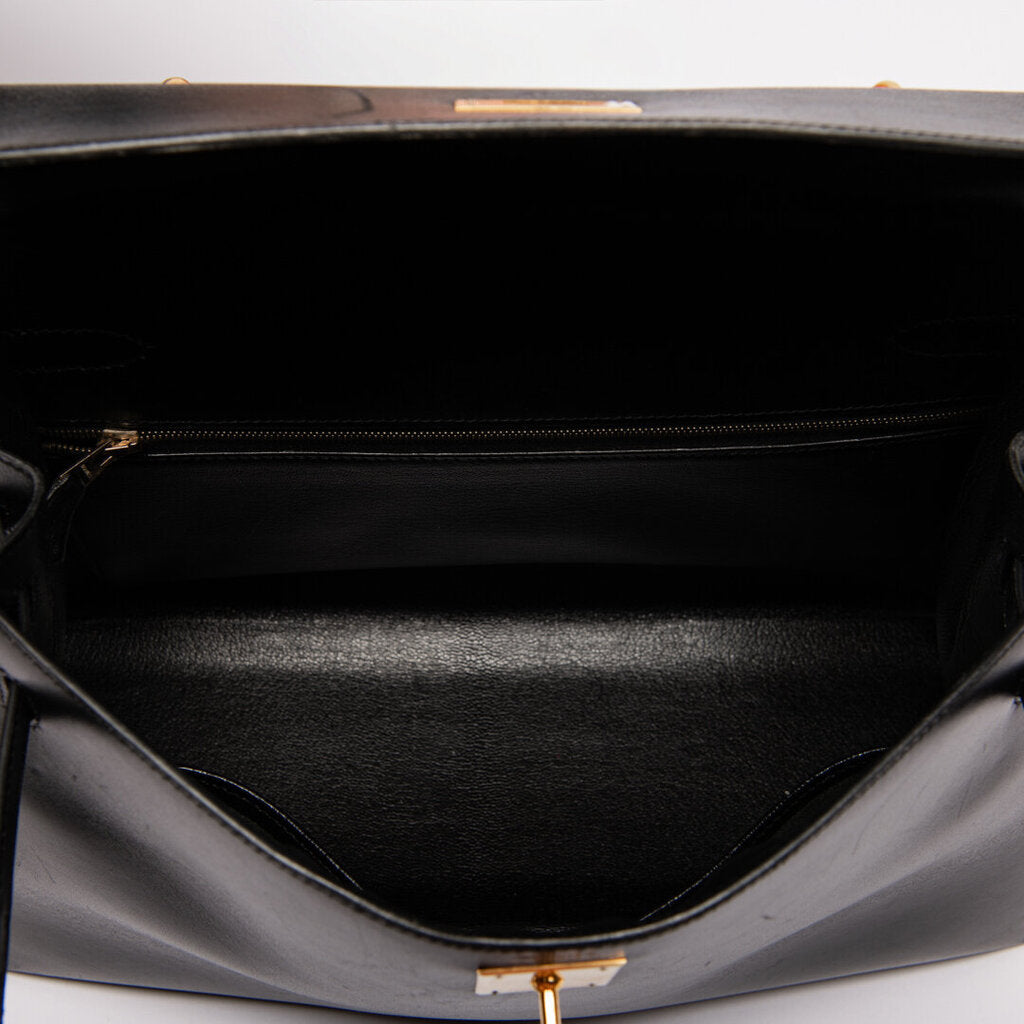 Hermes Black Box Calf Sellier Kelly 32 (1998)